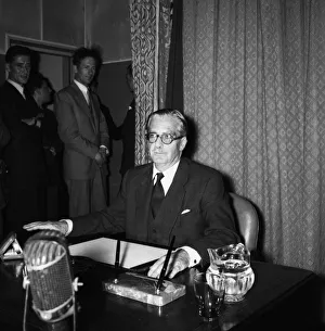 Suez Crisis 1956 The Prime Minister Anthony Eden at Lime Grove Television Studios