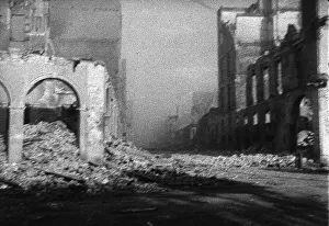 Suez Crisis 1956 Scenes of destruction in Port Said (date may be incorrect)