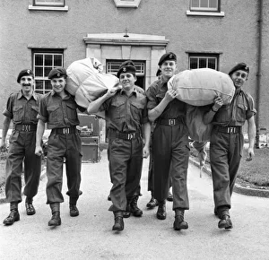 Suez Crisis 1956 The Somerset Light Infantry are issued with tropical kit for their