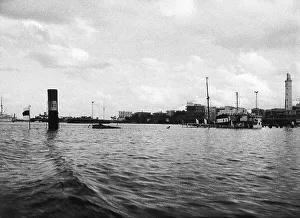 Suez Crisis 1956 Sunken blockships in the Suez Canal (date may be incorrect)