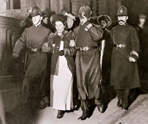 Rights Prints: Suffragettes Under Arrest November 1911 Mrs Pethwick Lawrence Suffragette is
