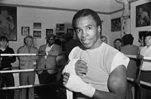 Sugar Ray Leonard in the Thomas A Becket gym. Old Kent Road
