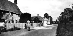 Sulgrave village, Northants. The porch on the house is 16th century