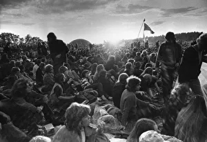 The sun sets over a sea of pop fans on the Saturday night of the Reading Pop Festival