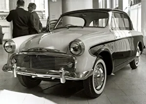 Automobile Prints: Sunbeam Rapier New saloon car with a sports car performance announced by the Rootes