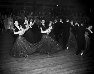 Tuxedo Prints: Sunday Mercury dancing Final at the Tower Ballroom in Blackpool. Circa 1960