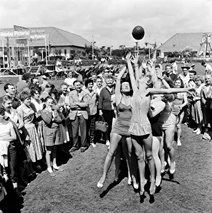 Beachwear Prints: Sunday Pictorial Beach Contest at Butlins Holiday camp in Pwllheli, north Wales