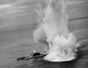 A Sunderland aircraft of 422 Sqn RCAF from RAF Castle Archdale seen here attacking German