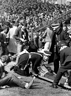 Sunderland Associated Football Club - Ambulance men treat injured youngsters duing