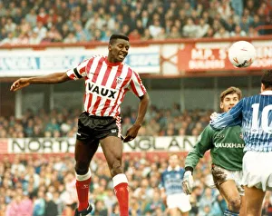 Sunderland Associated Football Club - Gary Bennett heads the ball 20 October 1990