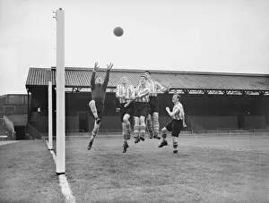 Sunderland FC footballers seen here in training at Roker Park 16th August 1952 *** Local