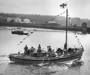 Accidents Prints: The Sunderland lifeboat Edward and Isabella Irwin after her launch by Lady Marr