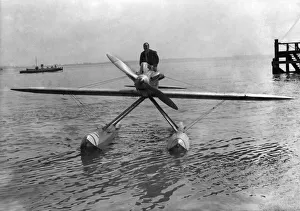 Seaplane Prints: A Supermarine S. 6A on of the aircraft taking part in the Isle of Man Schneider Trophy