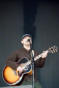 Alternative Prints: One of the support acts performing at a Catatonia concert at Margam Park, South Wales