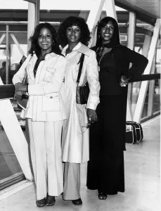 00163 Prints: The Supremes Saturday 30th of August 1975 the pop group has just arrived at London