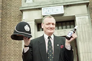 Supt Roger Bagley of Dudley Police with a bottle of Bobby Bitter s