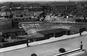01036 Prints: Surface air raid shelters close to the remain of the bus station in Hull