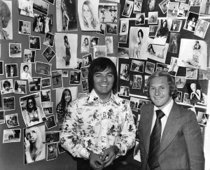 Pictures Prints: Surrounded by beautiful women-Tony Blackburn and David Hamilton with just a few of their