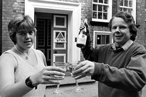 Susan Bate and Hedley Hopkins drink to the future of Saltburn YHA where alcohol will be