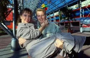 Susan Tully is lifted by Paul Ferguson at SECC October 1987