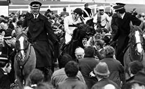 Last Suspect, ridden by Jockey Hywel Davies wins the 1985 Grand National at Aintree