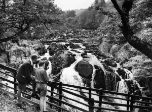 River Prints: Swallow Falls, the Rhaeadr Ewynnol (English: Foaming Waterfall)