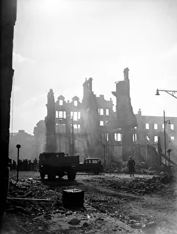 Light Prints: Swansea as dawn breaks after three night blitz attack by the German luftwaffe in World