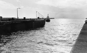 Swansea Dock, closed to shipping for two days because a jammed lock gate blocked the dock