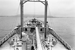 Swansea Docks, Wales. BP Tanker Fulmar enters the docks. 28th July 1967