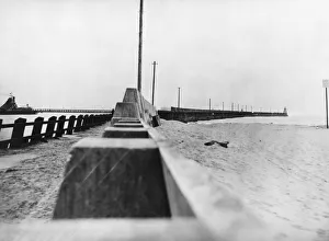 Swansea West Pier which has been closed to the public because of dangerous conditions of