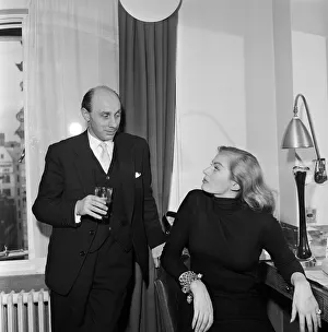 Swedish actress, Anita Ekberg, pictured during a Daily Mirror photo shoot in her hotel