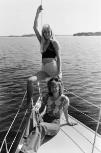 00470 Prints: Swedish pop group ABBA consisting of Agnetha Faltskog, Bjorn Ulvaeus