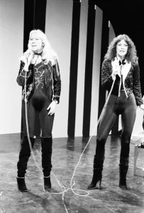 00470 Prints: Swedish pop group Abba seen here performing on the Mike Yarwood Christmas Show