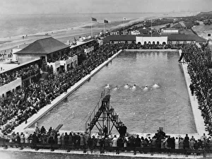 Swimming Prints: Swimming Gala and races at the Derby Swimming Pool in Harrison Drive, Wallasey