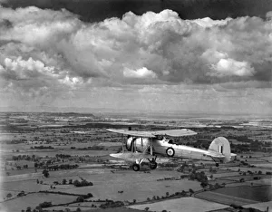 00045 Prints: The only Swordfish left in the Navy comes in to land at Stretton Naval Air Station, Nr