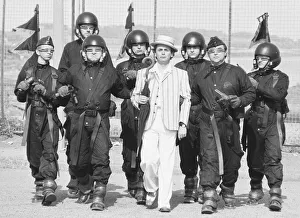 00284 Prints: Sylvester McCoy as Doctor Who seen here filming at the Majestic Holiday Camp on Barry