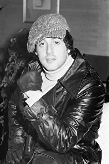 Gloves Prints: Sylvester Stallone, american actor and writer in London to promote new film Rocky