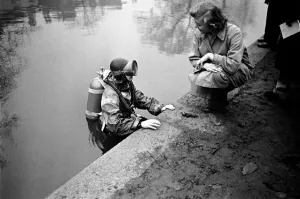 Sylvia Gregg: Girl Frogman'helping to locate missing boy believed to be in