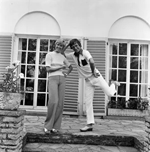 T. V interviewer and celebrity Michael Parkinson and his wife Mary at their home in