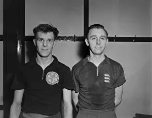 00002 Prints: Table Tennis Birmingham Right Johnny Leach Essex Left