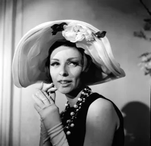 Taken from a series of shots depicting the latest in millinery trends in Spring 1962
