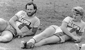 Resting Prints: Taking a breather: new midfield man Martin Jol and Banbury-born Martin Singleton(right