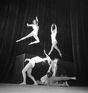 Swimsuit Prints: A tangle of bodies during the ballet sequence from the play Uranium 235 representing