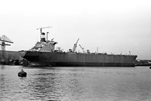 Tanker Prints: The tanker Esso Hibernia, built by Swan Hunter in Wallsend and was launched in April 1970