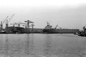 The tanker Esso Hibernia, built by Swan Hunter in Wallsend and was launched in April 1970