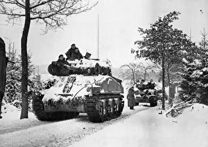 01459 Collection: Tanks and convoys on the way to the Ardennes salient. circa January 1945