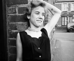Tattoo Prints: Tattooed runaway blonde, 17-year-old Pat Andrews of Southall, in Exeter