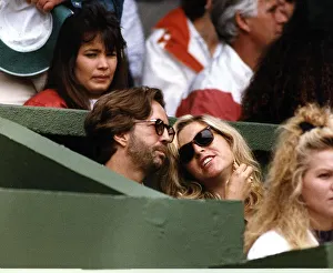 Tatum O Neal Actress wife of Tennis star John McEnroe watches him playing with her