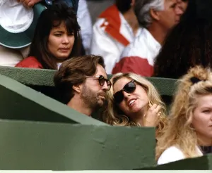 Webpix2005 Prints: Tatum O Neal Actress wife of Tennis star John McEnroe watches him playing with her