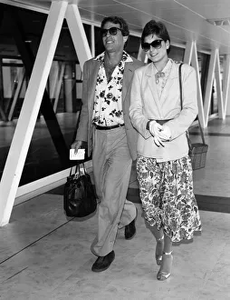 Young Prints: Tatum O Neal and her father Ryan O Neal leaving London Airport for Los Angeles